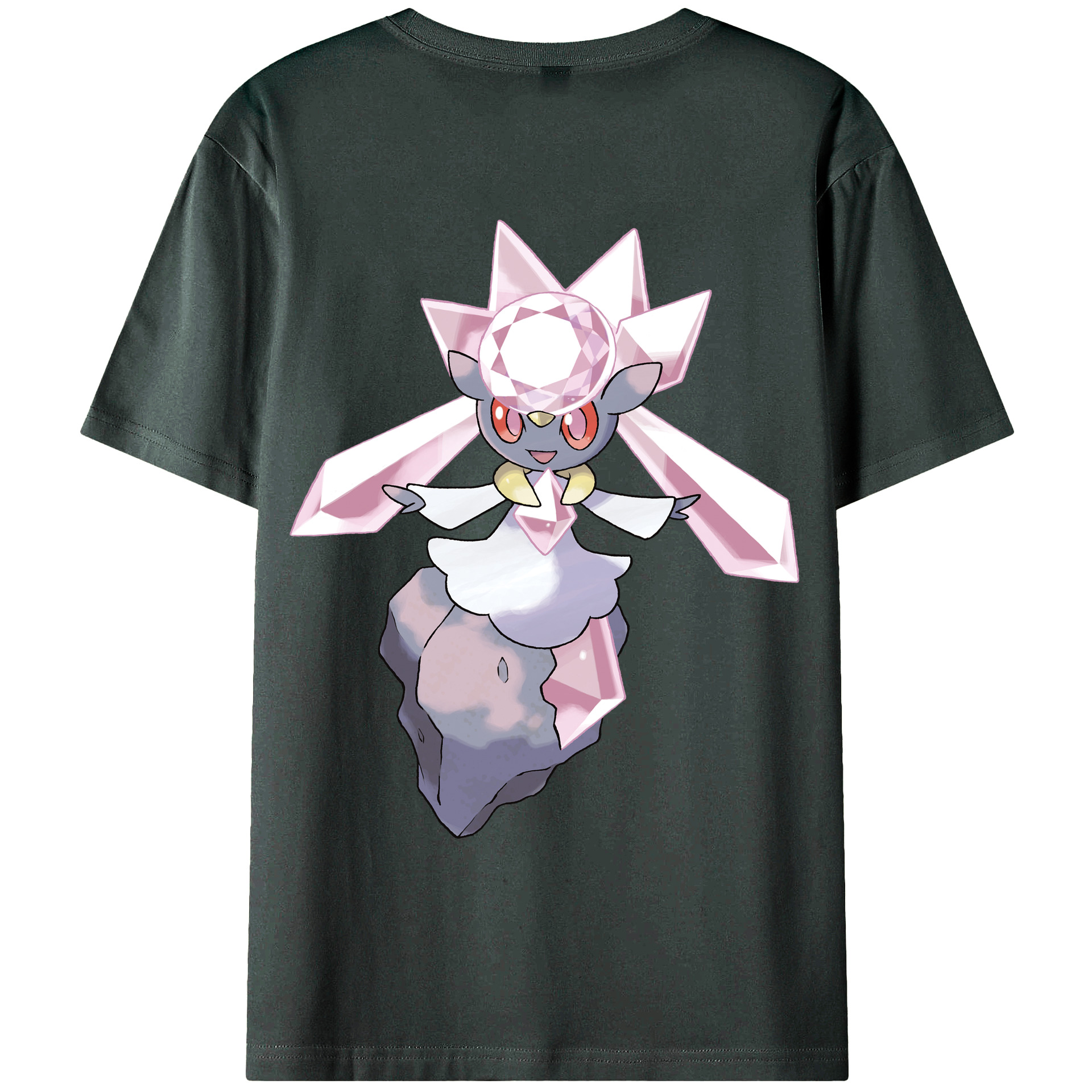 （画像用） ポケットモンスター Pokémon 綿100％ メンズ半袖Tシャツ（バックプリント） 通気性